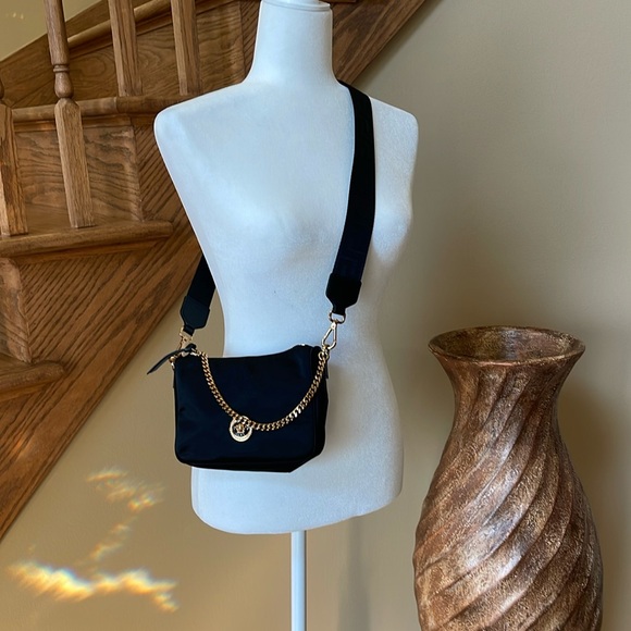 NWT VERSACE LA MEDUSA NYLON MINI TRIBUTE CHAIN CROSSBODY SHOULDER BAG GOLD HW - Picture 16 of 17